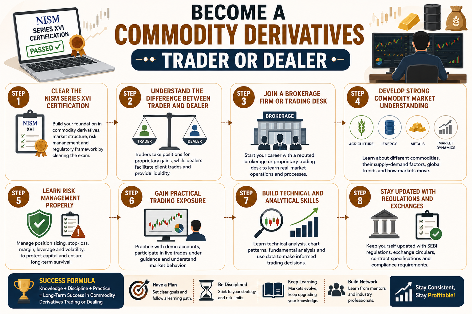 Become a Commodity Derivatives Trader or Dealer Infographic